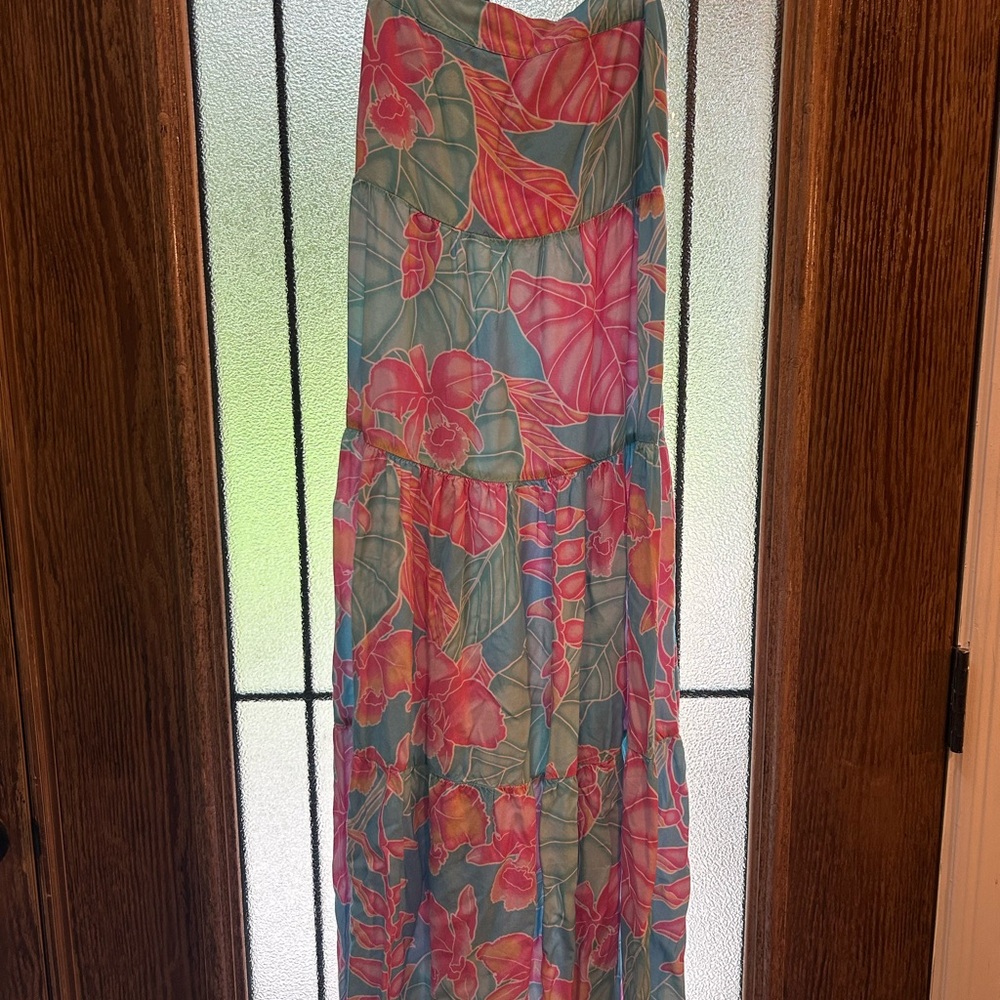 Kenny Flowers Pink and Green Floral Dress